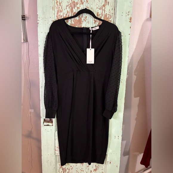 Grace Karin Dresses & Skirts - Grace Karin Black Midi Dress with Sheer Sleeves